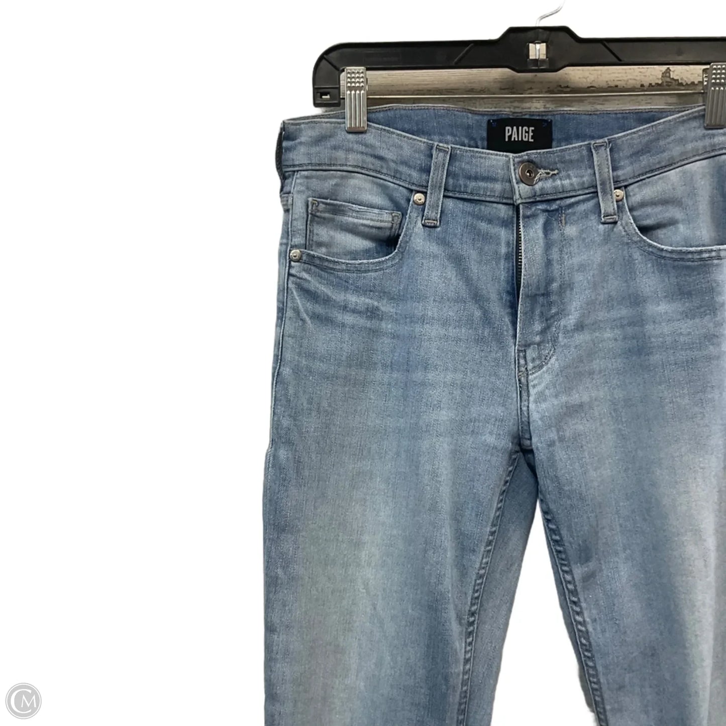 Jeans Straight By Paige In Blue Denim, Size: 8