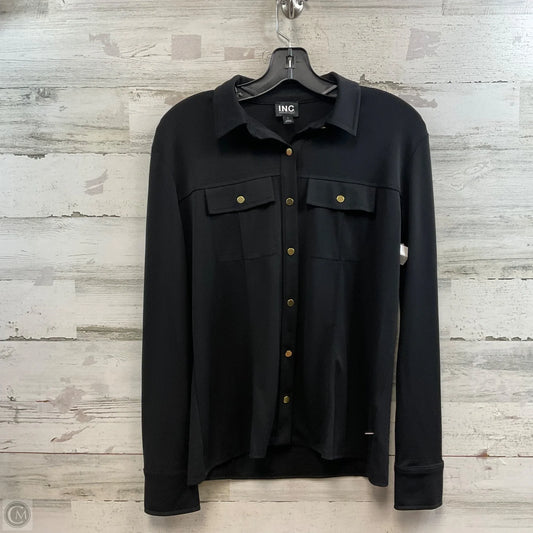 Blouse Long Sleeve By Inc In Black, Size: S