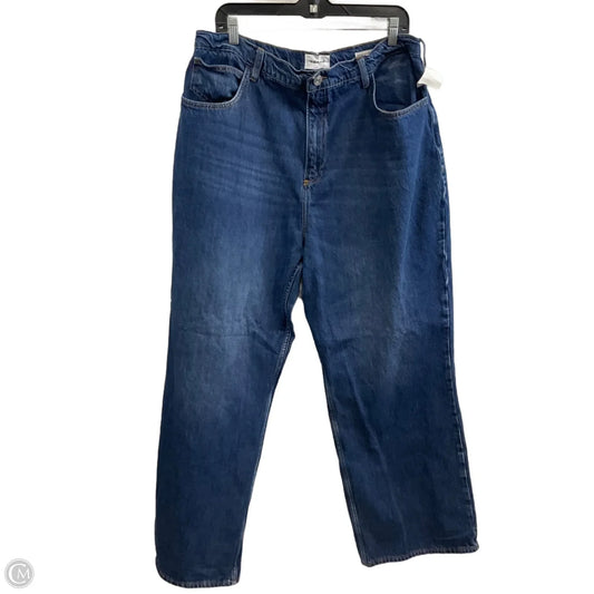 Jeans Wide Leg By Frame In Blue Denim, Size: 18