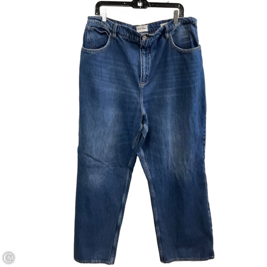 Jeans Wide Leg By Frame In Blue Denim, Size: 18