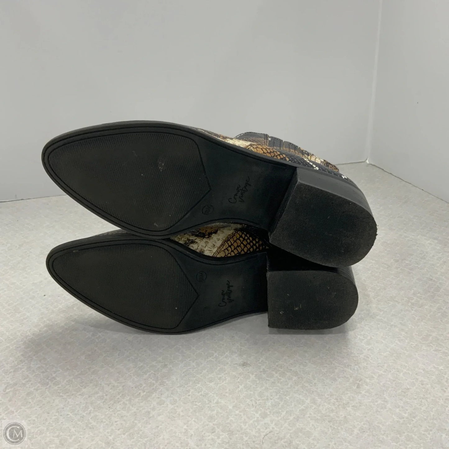 Boots Ankle Heels By Crown Vintage In Black, Size: 9.5