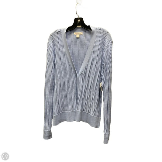 Sweater Cardigan By Liz Claiborne In Blue, Size: Xl
