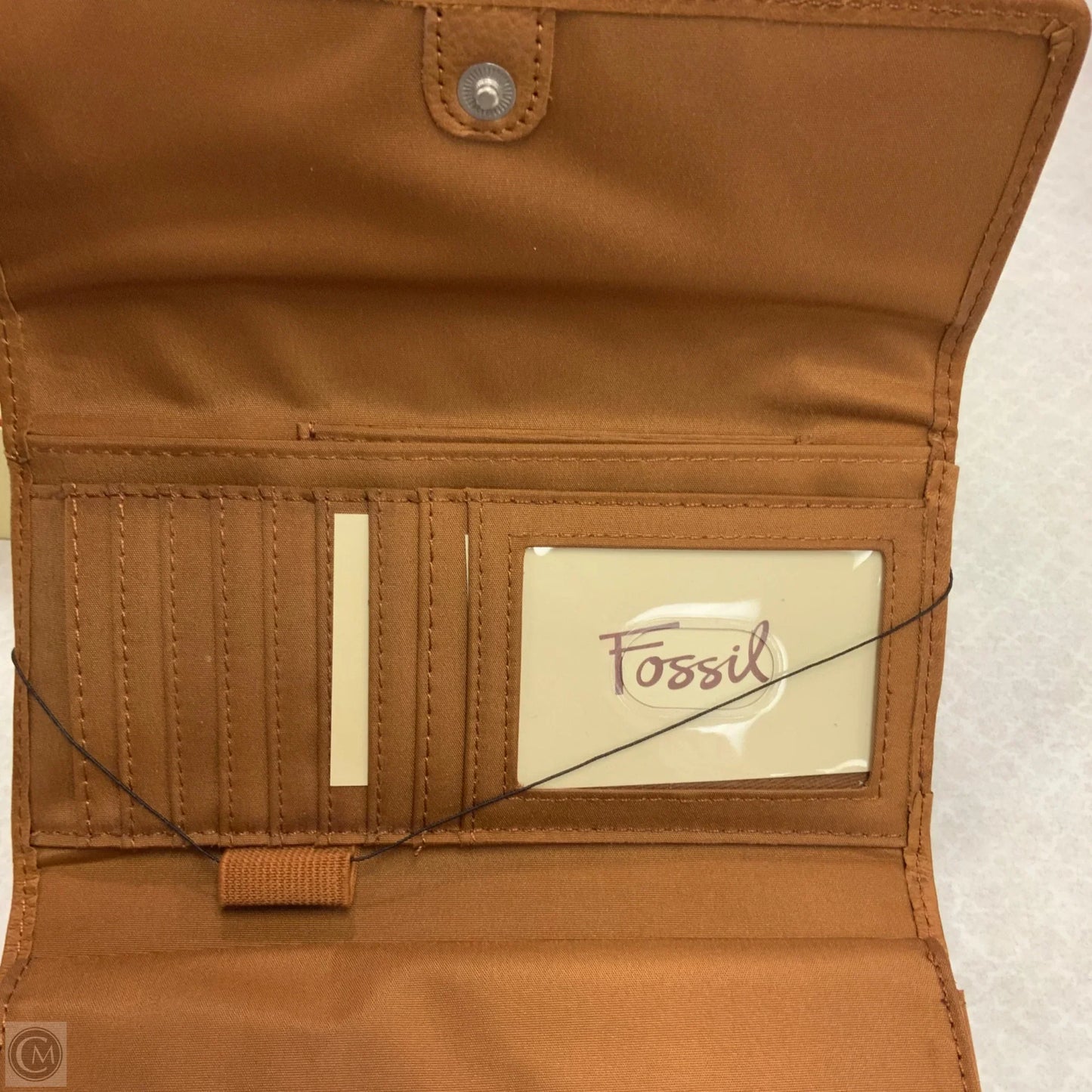 Wallet Leather By Fossil, Size: Large