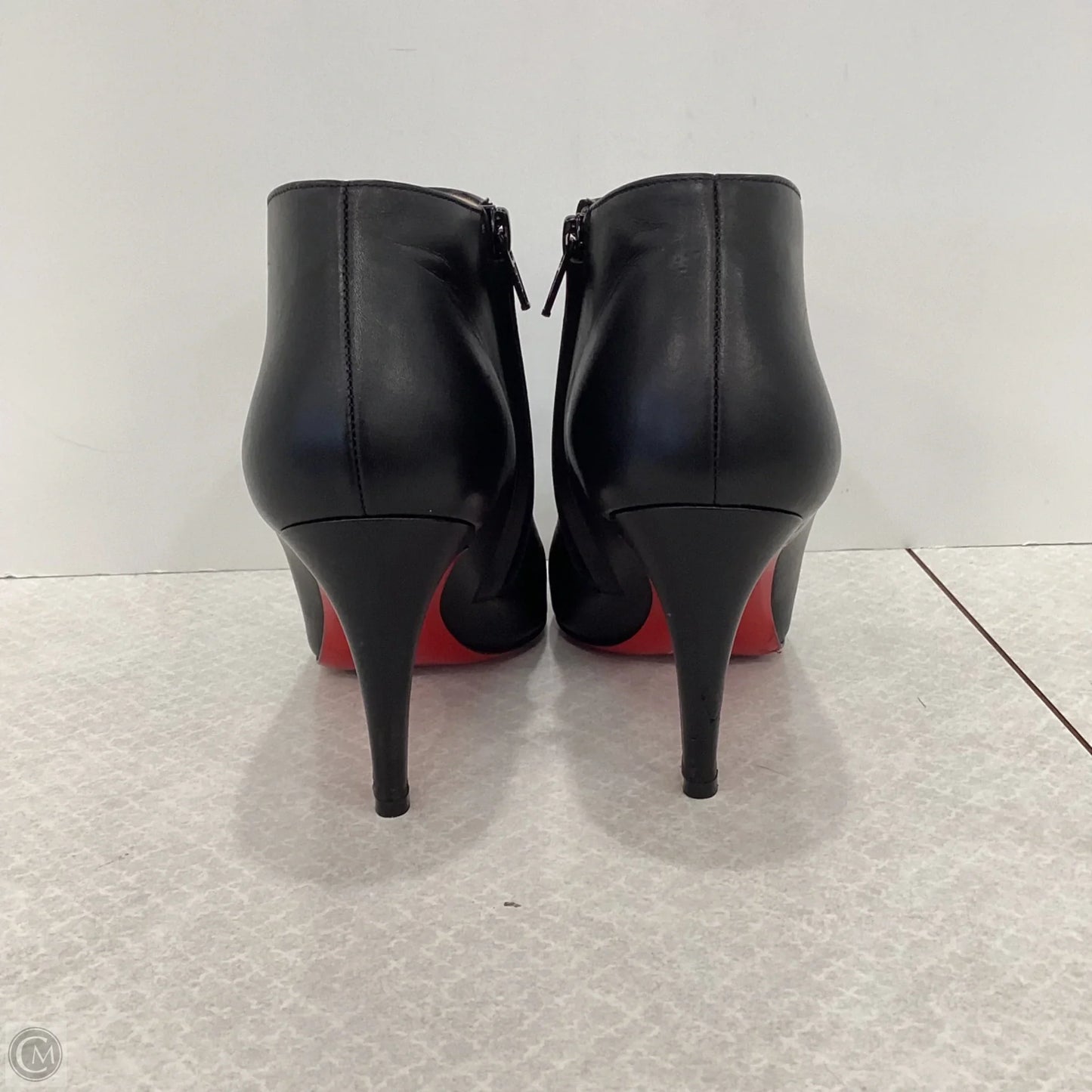Boots Luxury Designer By Christian Louboutin In Black, Size: 6.5