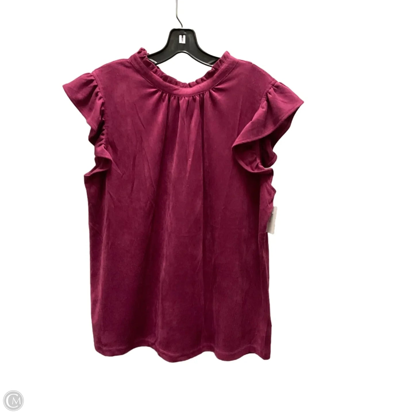 Top Short Sleeve By Voy In Purple, Size: L