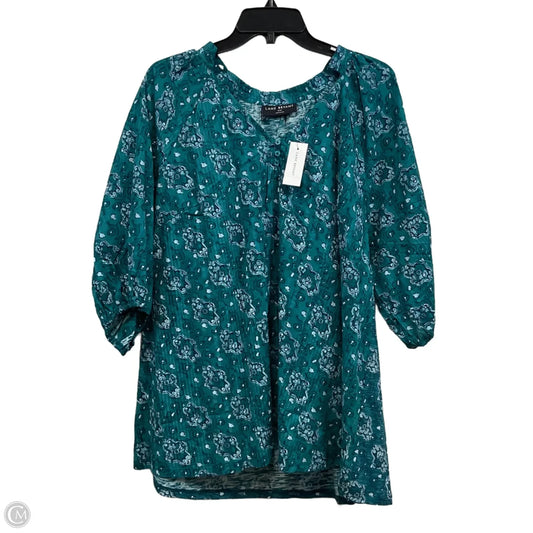 Blouse Short Sleeve By Lane Bryant In Green, Size: 2x