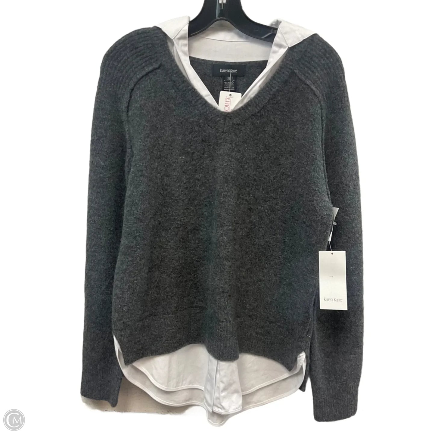 Sweater By Karen Kane In Grey, Size: Xs