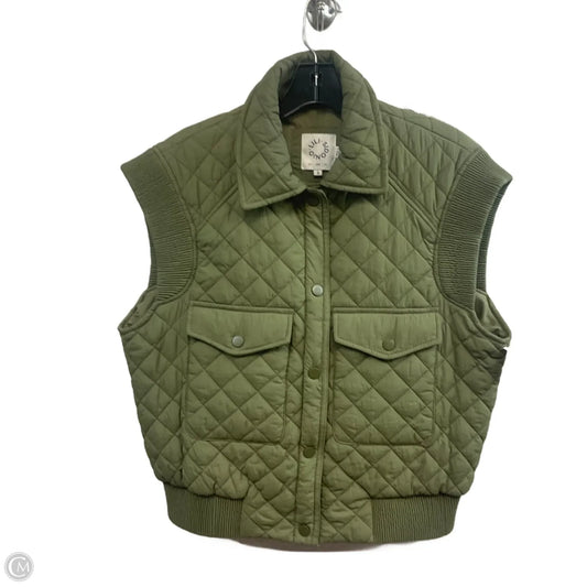 Vest Puffer & Quilted By Lili Sidonio In Green, Size: S