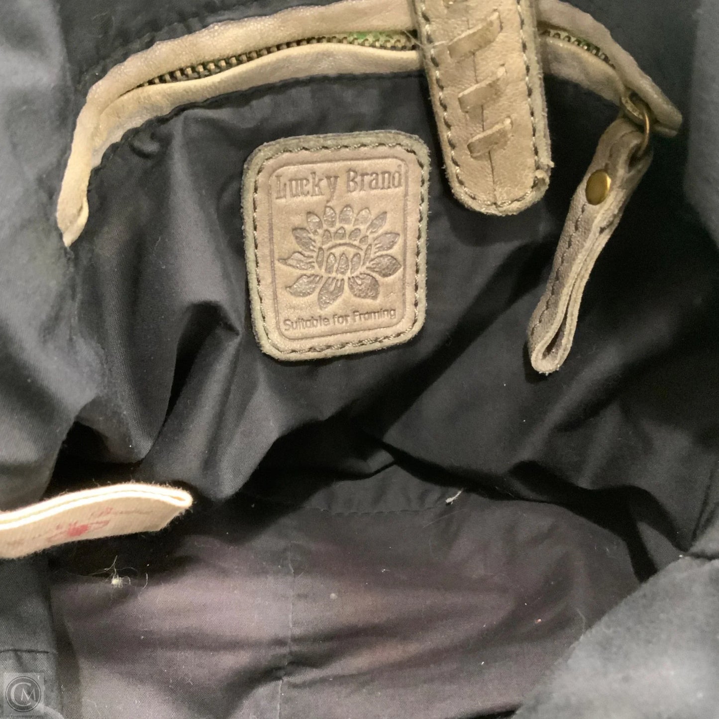 Handbag Leather By Lucky Brand, Size: Medium