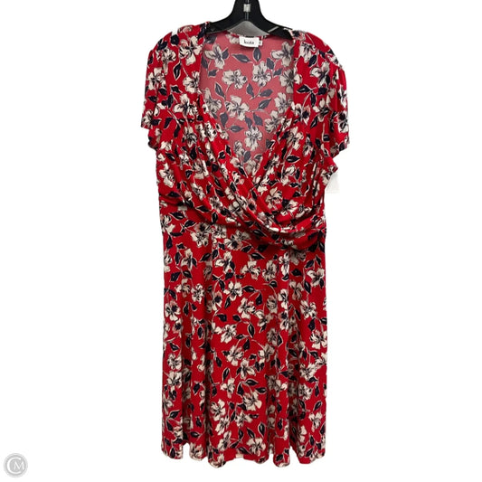 Dress Casual Midi By Leota In Red, Size: 2x