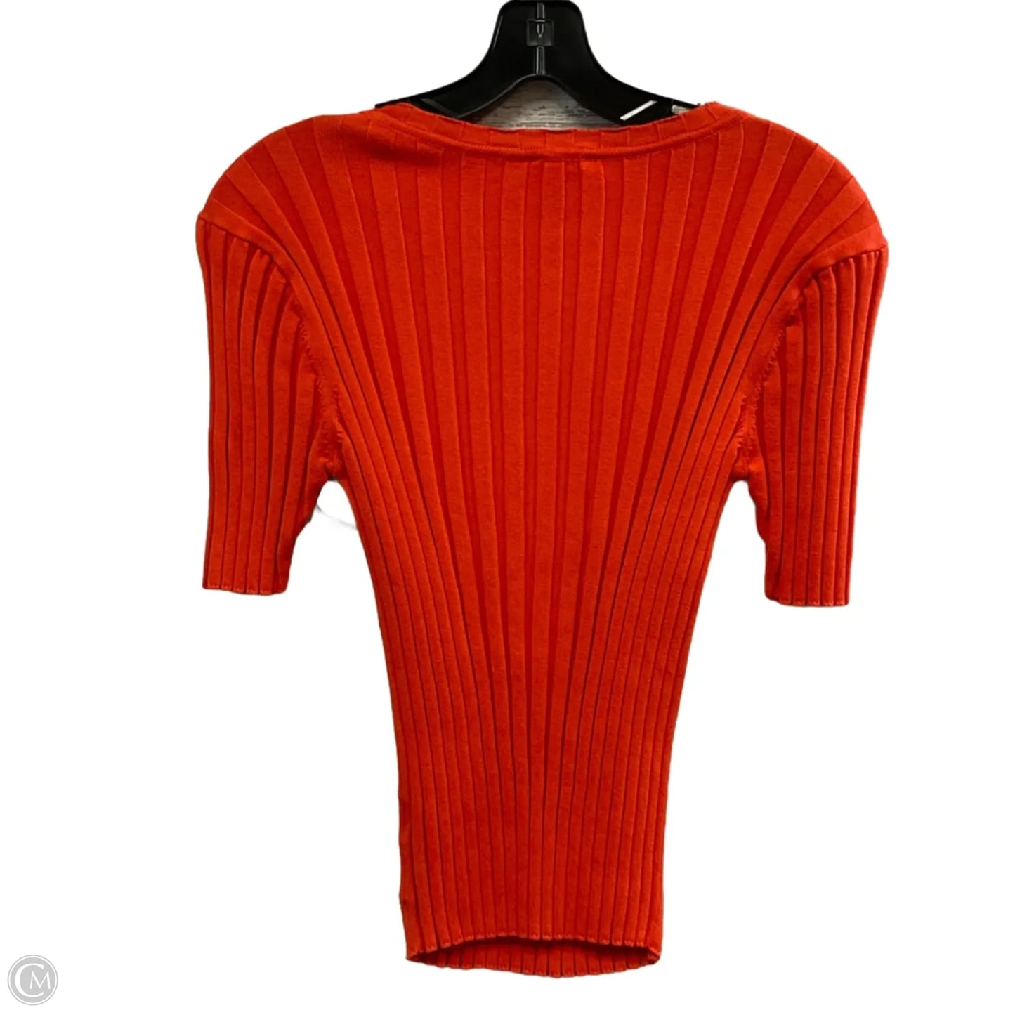 Sweater Short Sleeve By Cabi In Orange, Size: M
