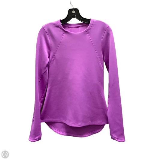 Athletic Top Long Sleeve Crewneck By Under Armour In Purple, Size: Xs