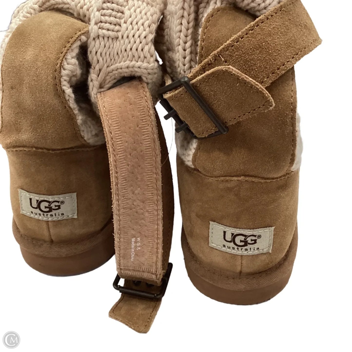 Boots Mid-calf Flats By Ugg In Brown, Size: 8