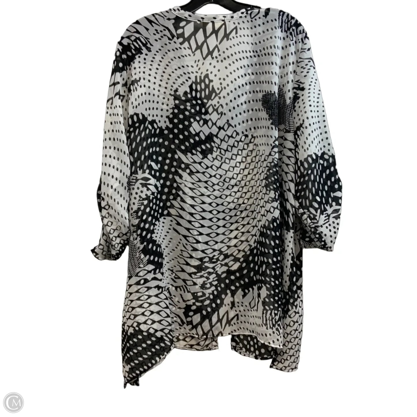 Blouse Long Sleeve By Kim & Cami In White, Size: 3x