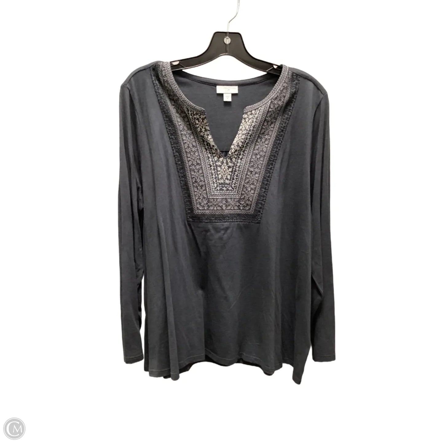 Top Long Sleeve By J. Jill In Grey, Size: Xl