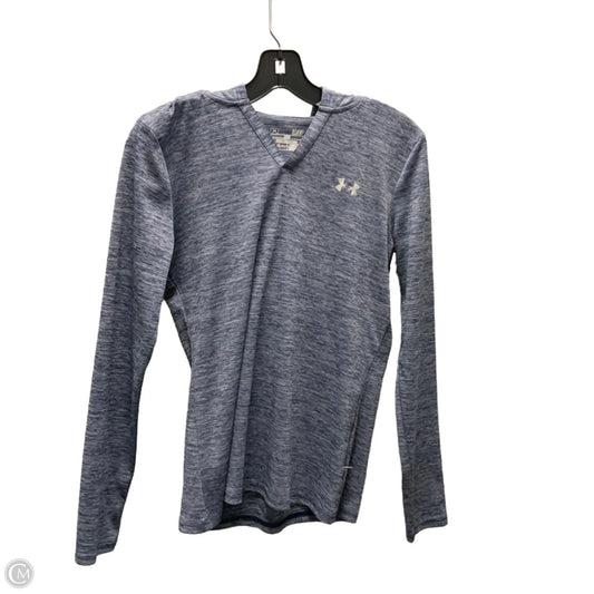 Athletic Top Long Sleeve Hoodie By Under Armour In Blue, Size: S