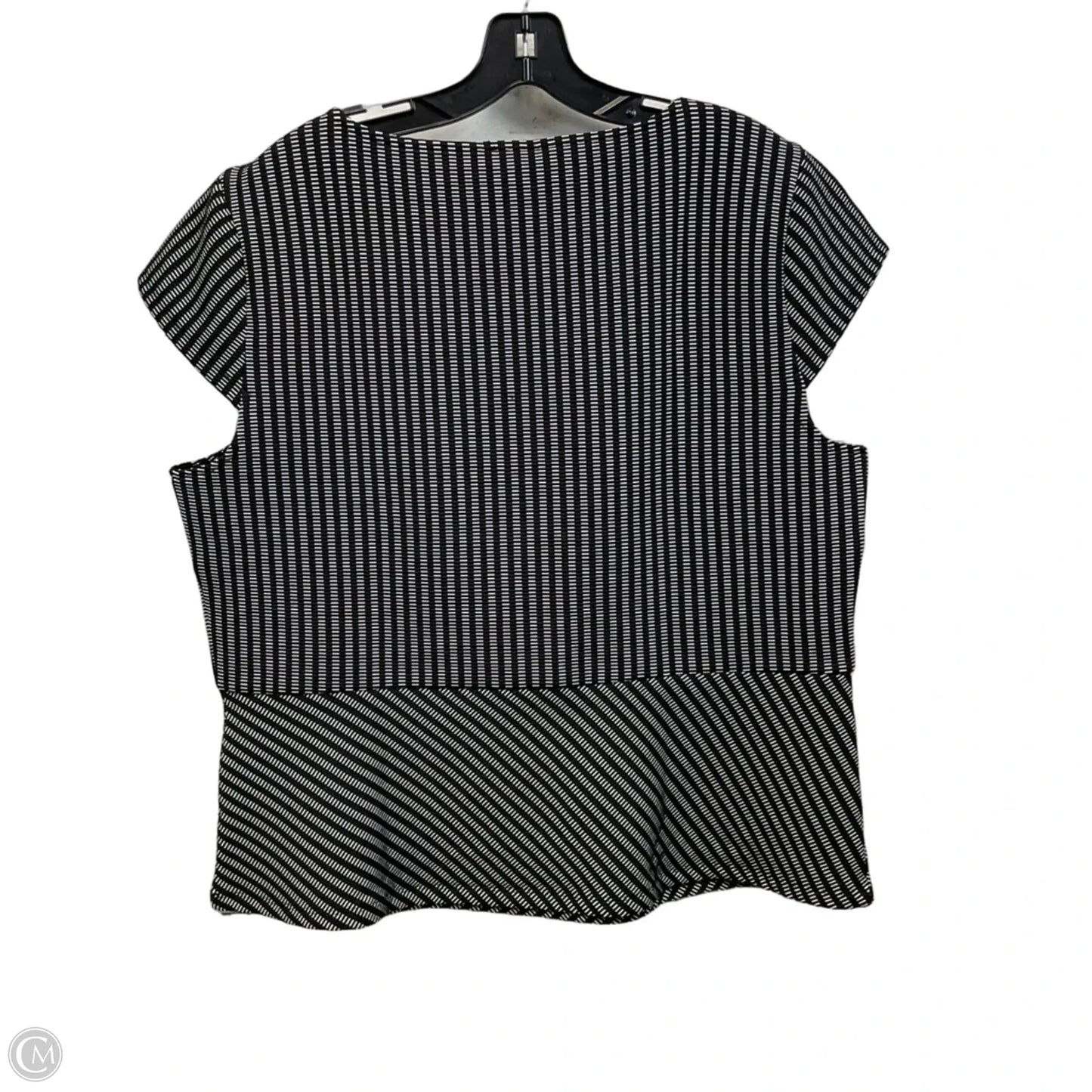 Blouse Short Sleeve By Ann Taylor In Black, Size: Xl