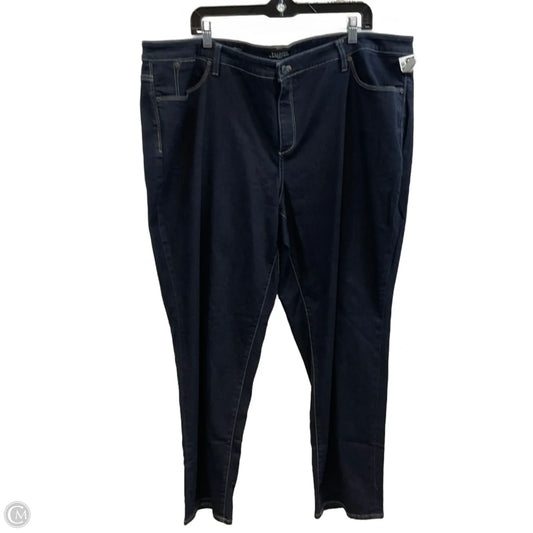 Jeans Straight By Talbots In Blue Denim, Size: 22