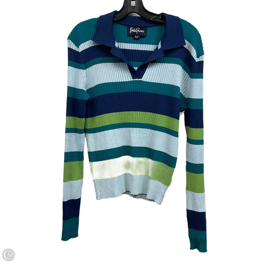 Top Long Sleeve By Lesley Evers In Blue & Green, Size: 2x
