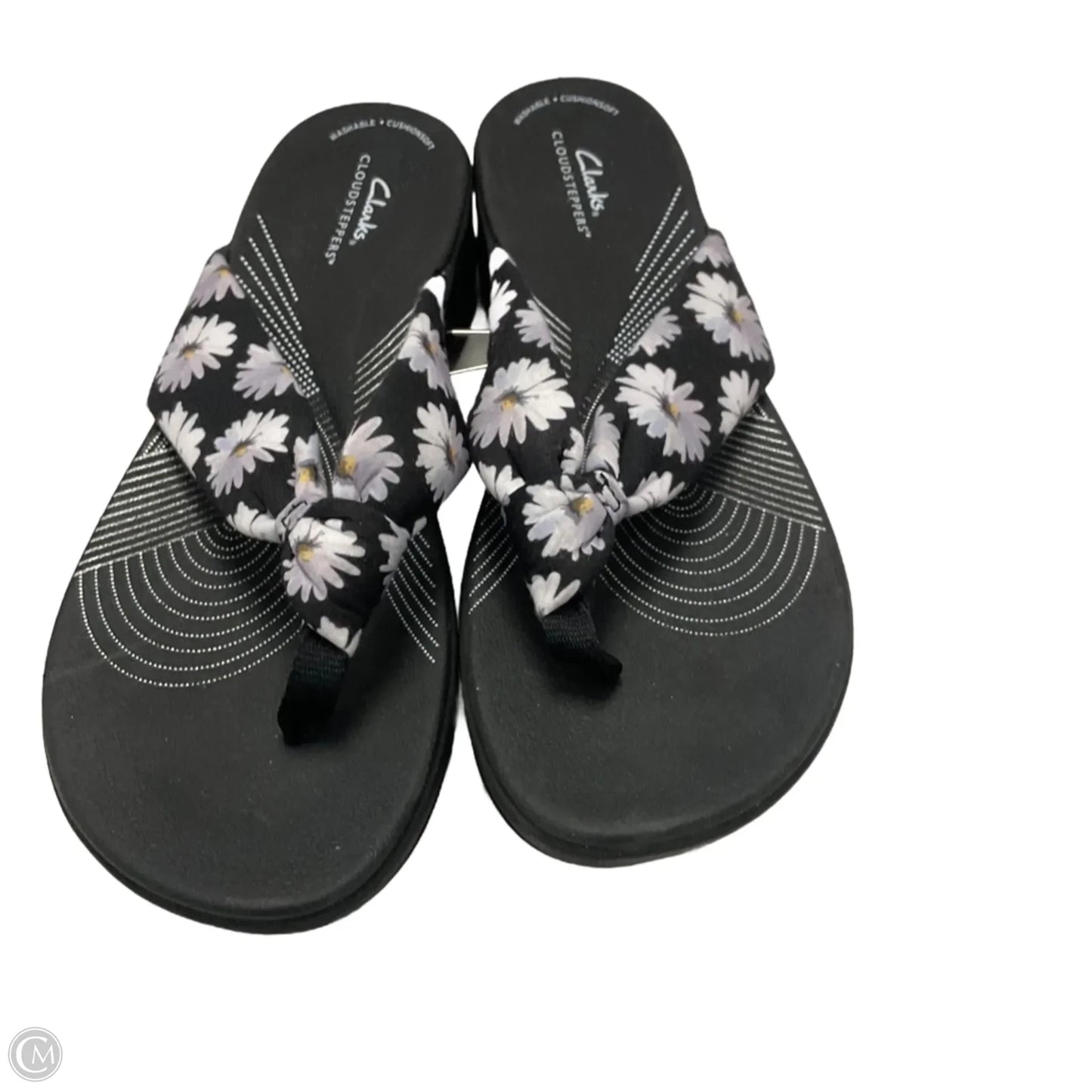 Sandals Flip Flops By Clarks In Black, Size: 11