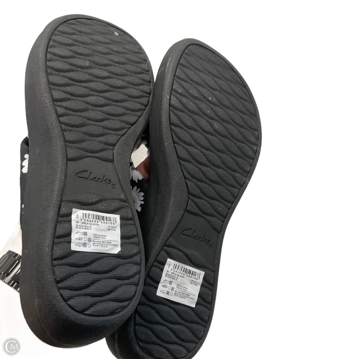 Sandals Flip Flops By Clarks In Black, Size: 11