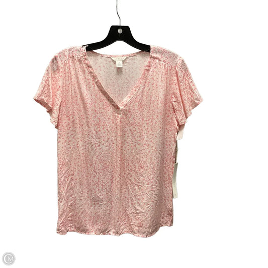 Top Short Sleeve By Caslon In Pink, Size: Xs