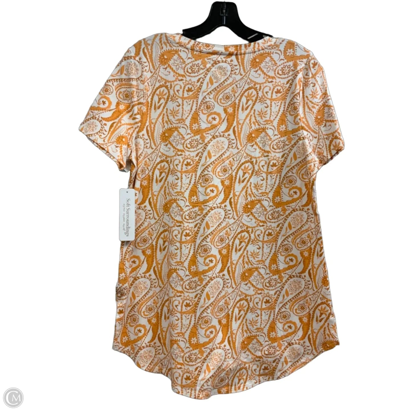 Top Short Sleeve By Soft Surroundings In Yellow, Size: S