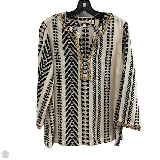 Blouse 3/4 Sleeve By Soft Surroundings In Blue, Size: M