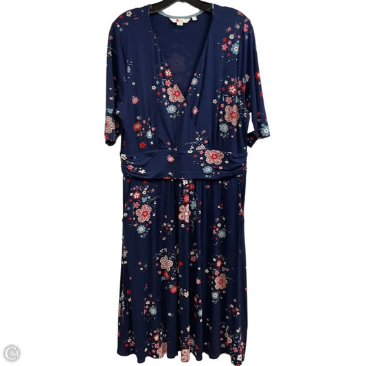 Dress Casual Midi By Boden In Blue, Size: L