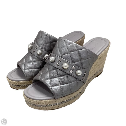 Sandals Designer By Karl Lagerfeld In Grey, Size: 10
