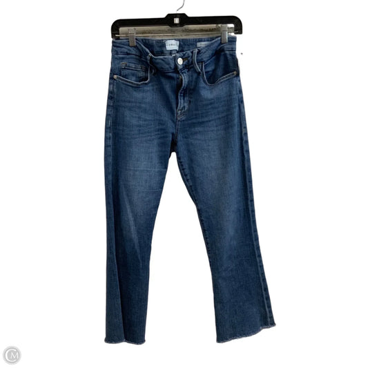 Jeans Boot Cut By Frame In Blue Denim, Size: 8
