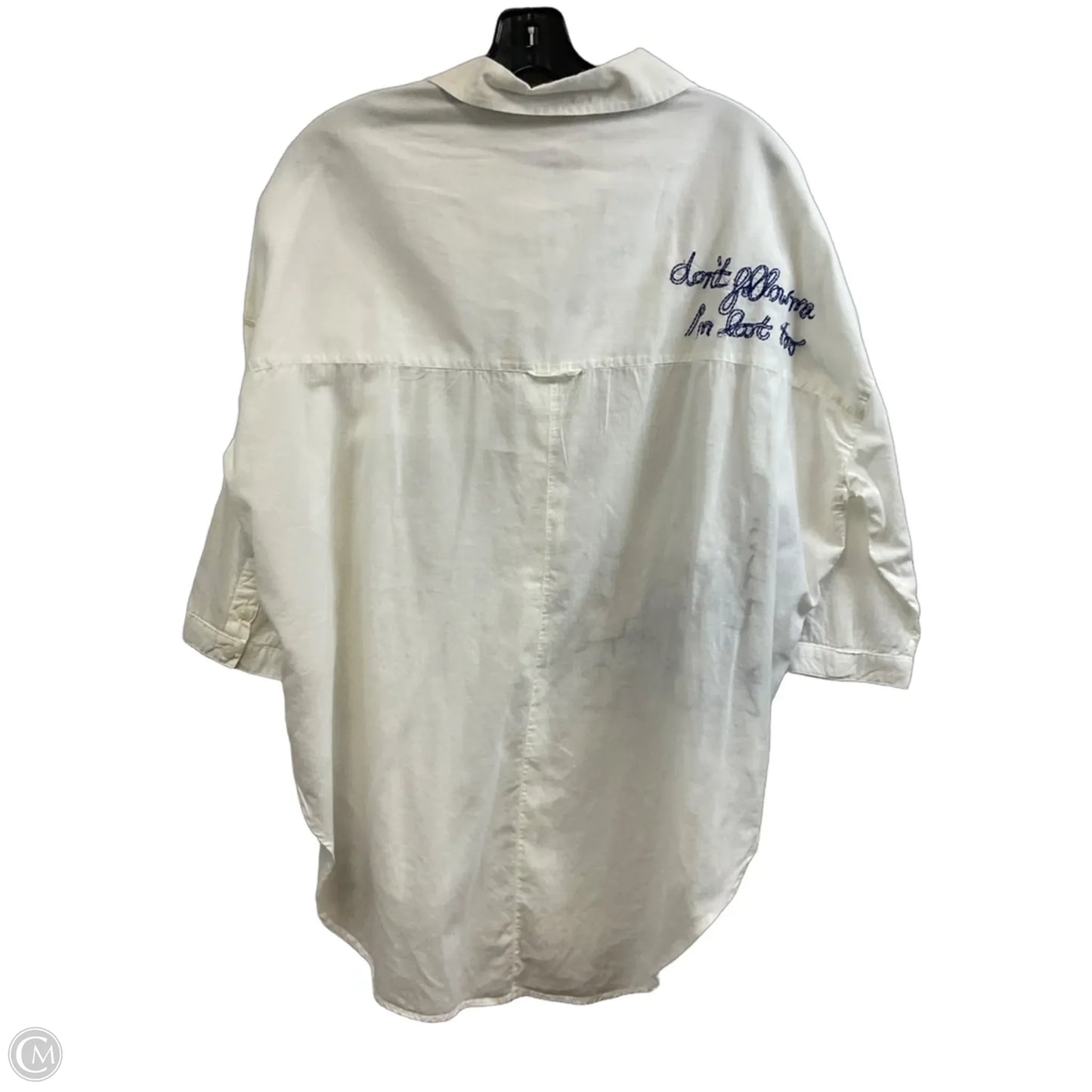 Blouse 3/4 Sleeve By ALLIHOP In White, Size: Xs