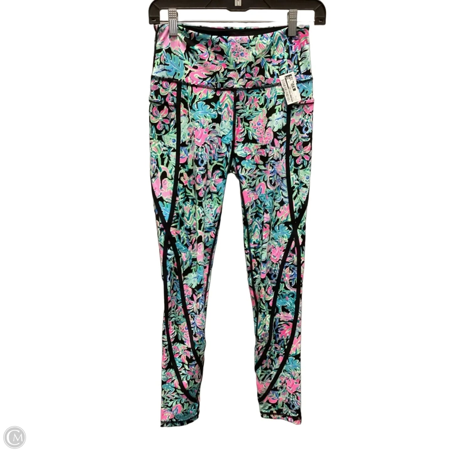 Athletic Leggings By Lilly Pulitzer In Black & Green, Size: S