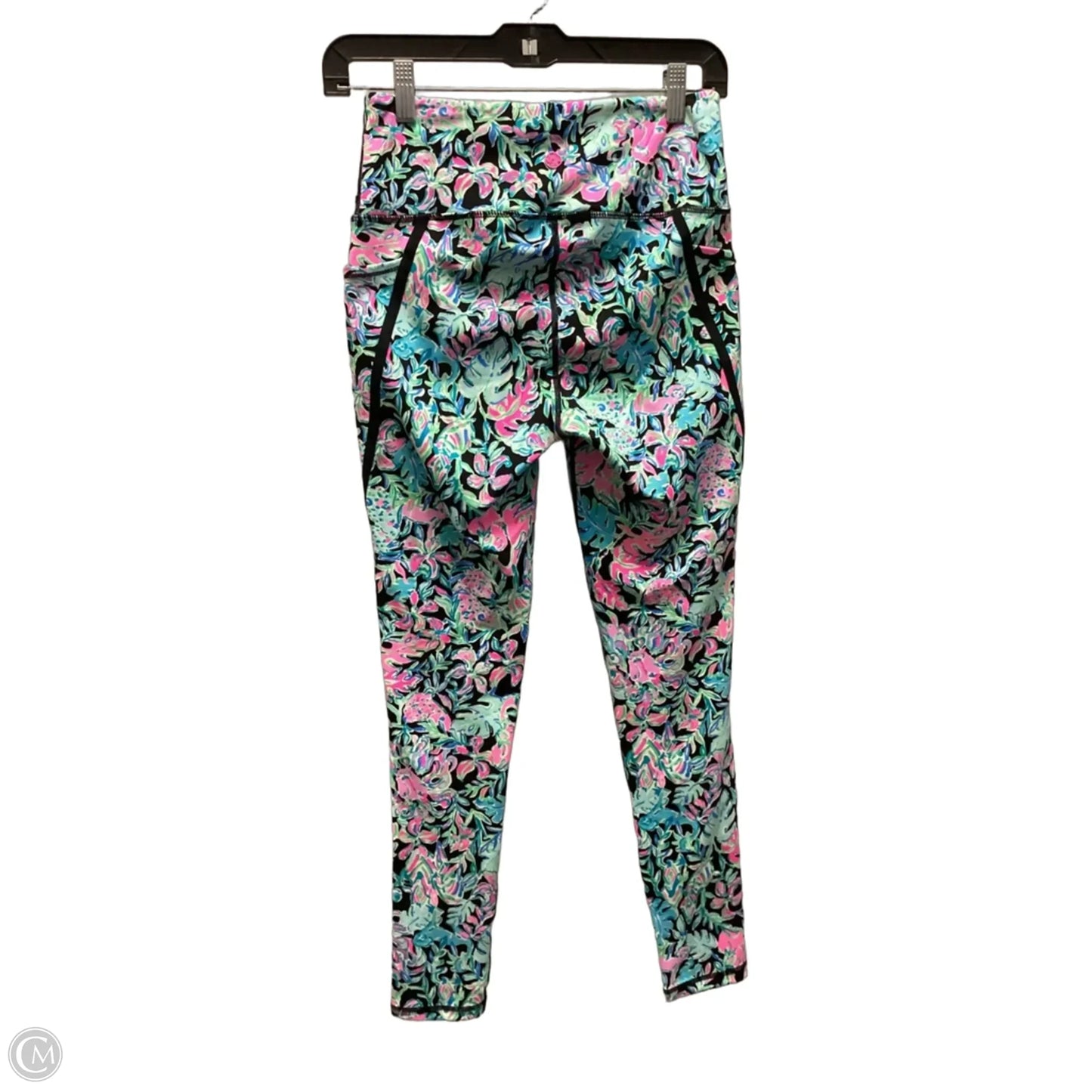 Athletic Leggings By Lilly Pulitzer In Black & Green, Size: S