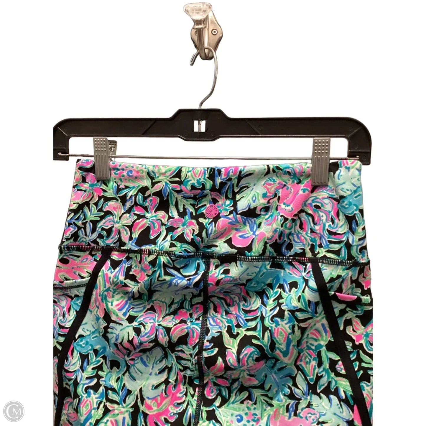 Athletic Leggings By Lilly Pulitzer In Black & Green, Size: S