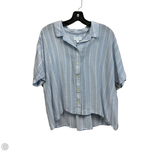 Blouse Short Sleeve By Gap In Blue, Size: M
