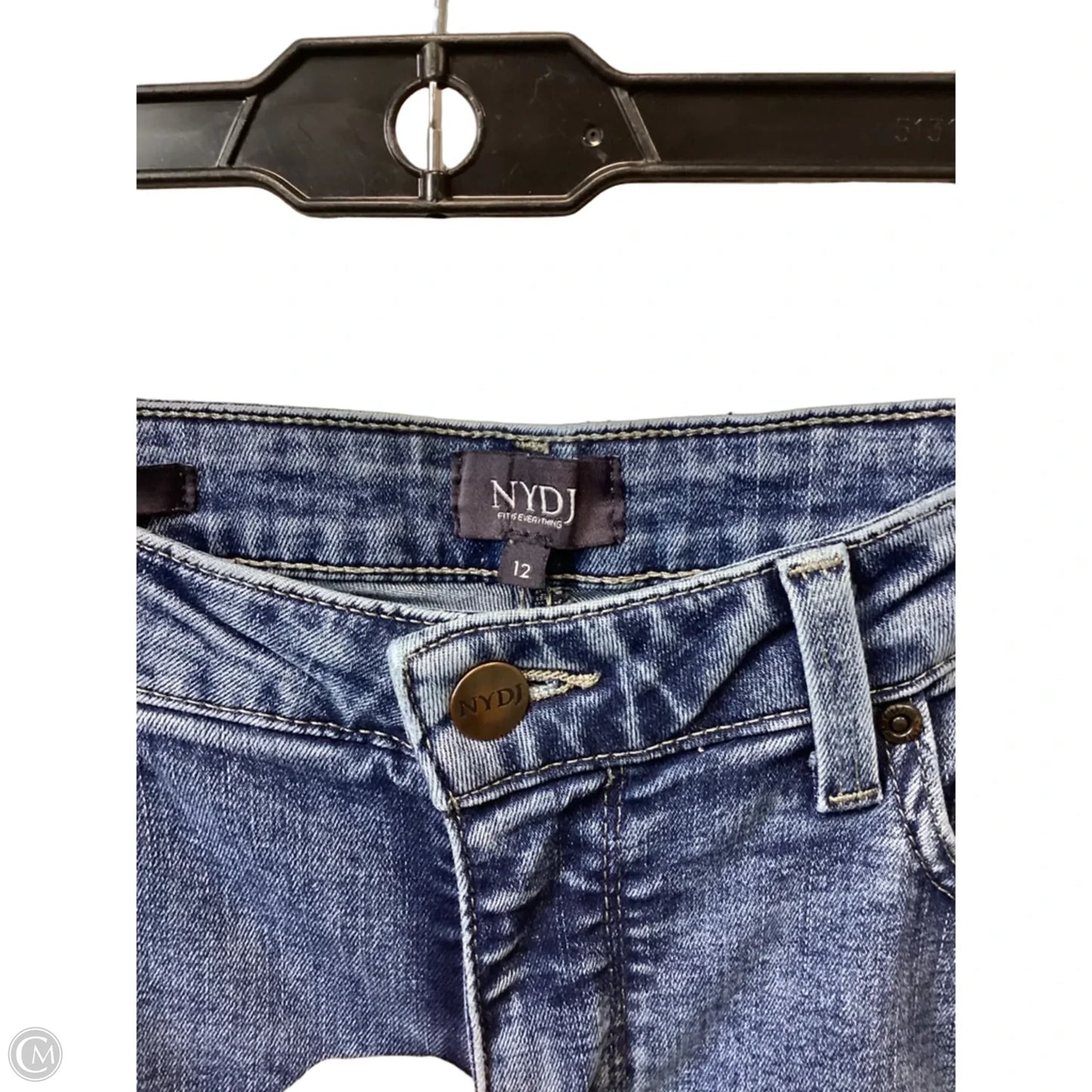 Jeans Straight By Not Your Daughters Jeans In Blue Denim, Size: 12