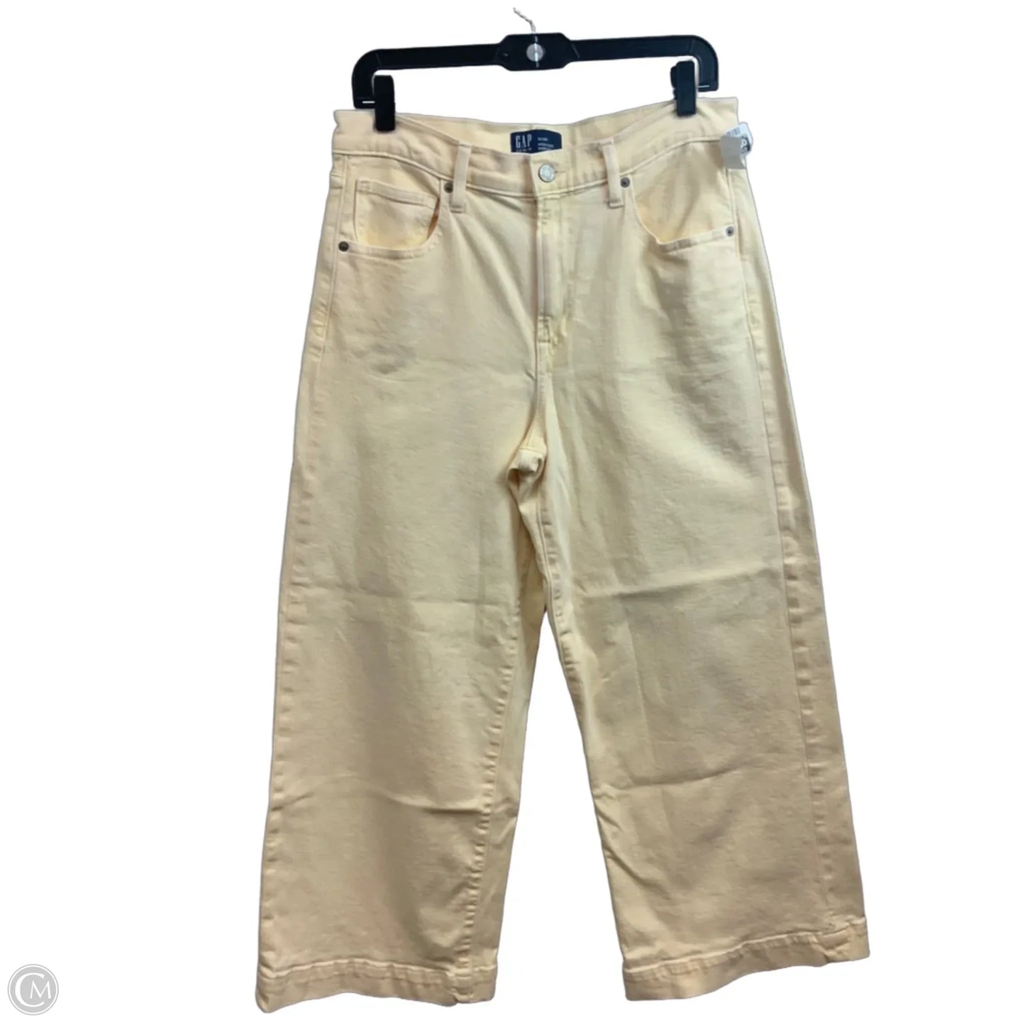 Jeans Wide Leg By Gap In Yellow Denim, Size: 10