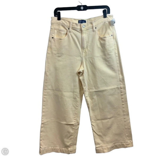 Jeans Wide Leg By Gap In Yellow Denim, Size: 10