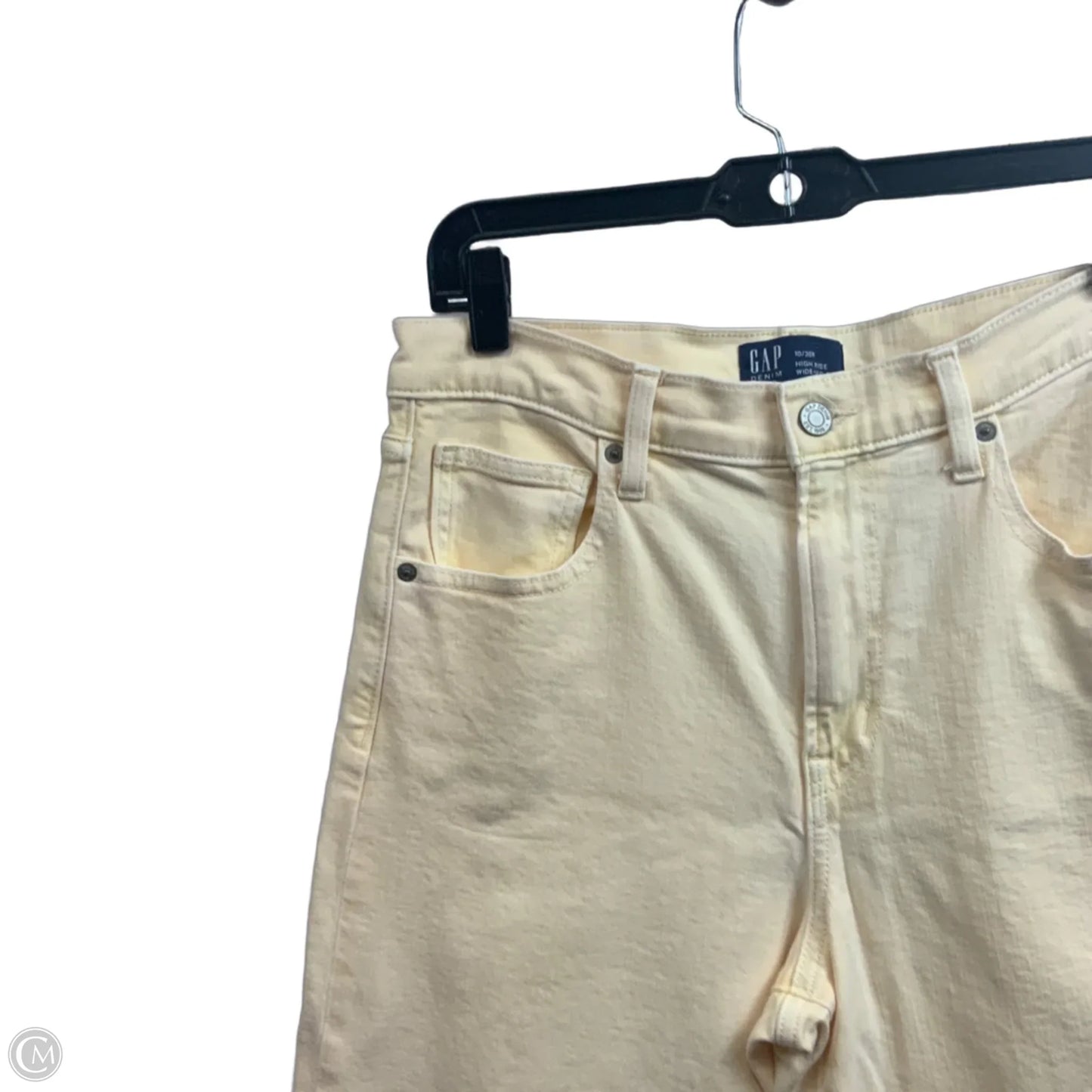 Jeans Wide Leg By Gap In Yellow Denim, Size: 10