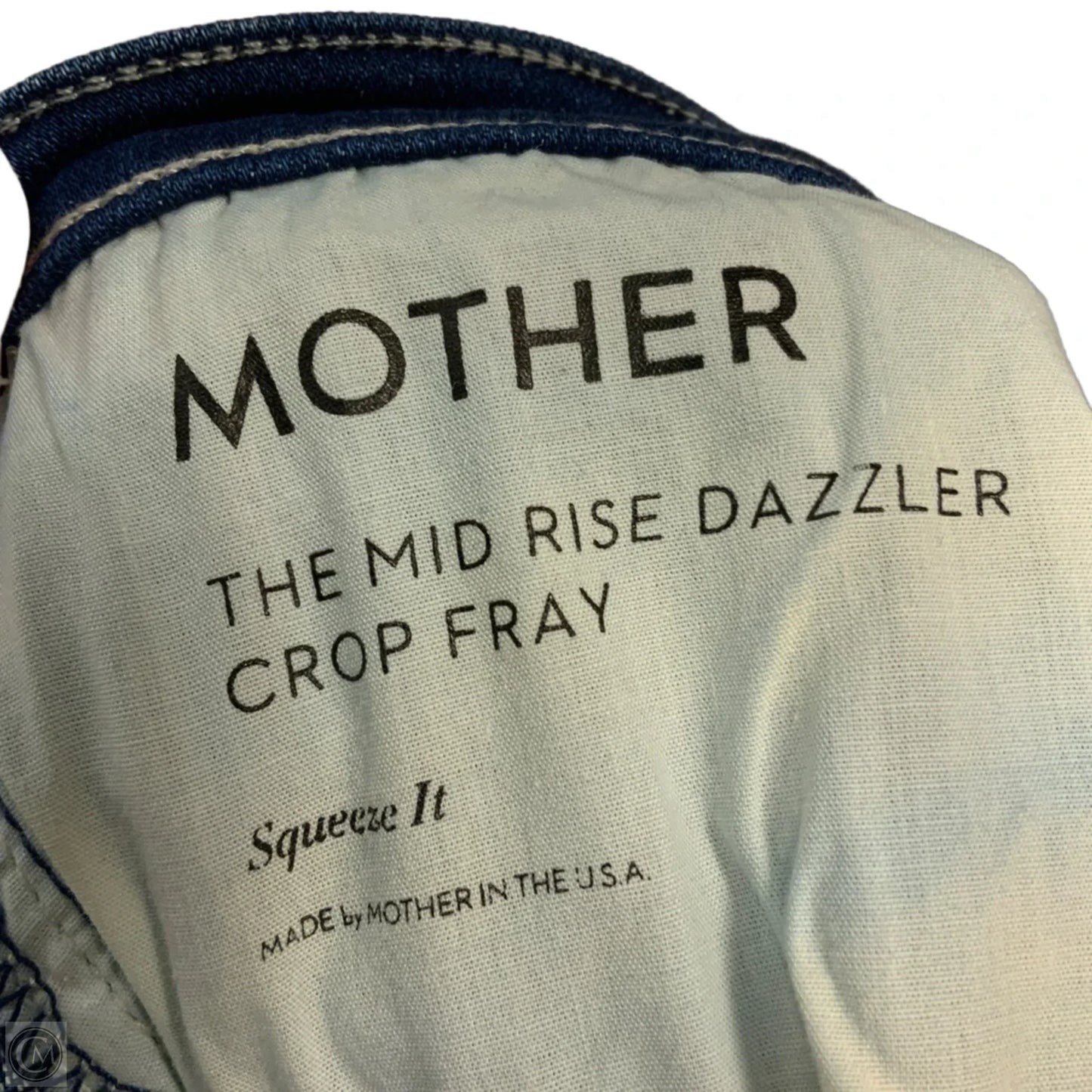 Jeans Straight By Mother In Blue Denim, Size: 8