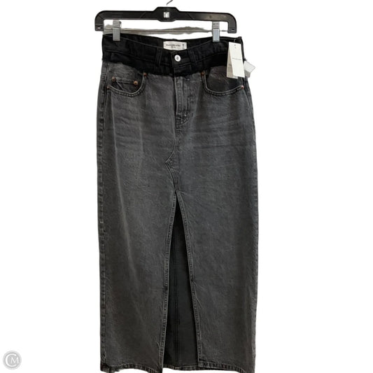 Skirt Maxi By Abercrombie And Fitch In Black Denim, Size: 2