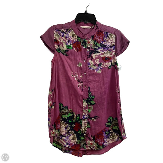 Blouse Short Sleeve By Soft Surroundings In Purple, Size: Xs