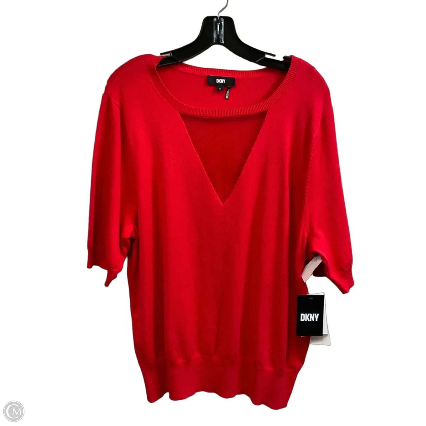 Top Short Sleeve By Dkny In Red, Size: Xl