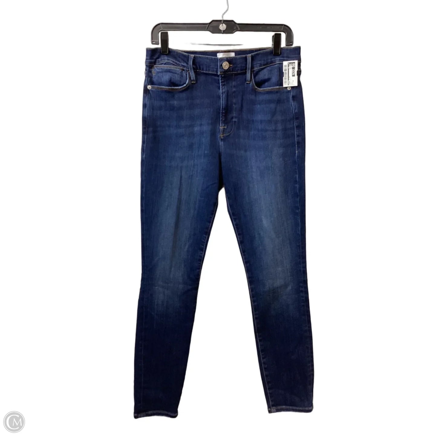Jeans Skinny By Frame In Blue Denim, Size: 10