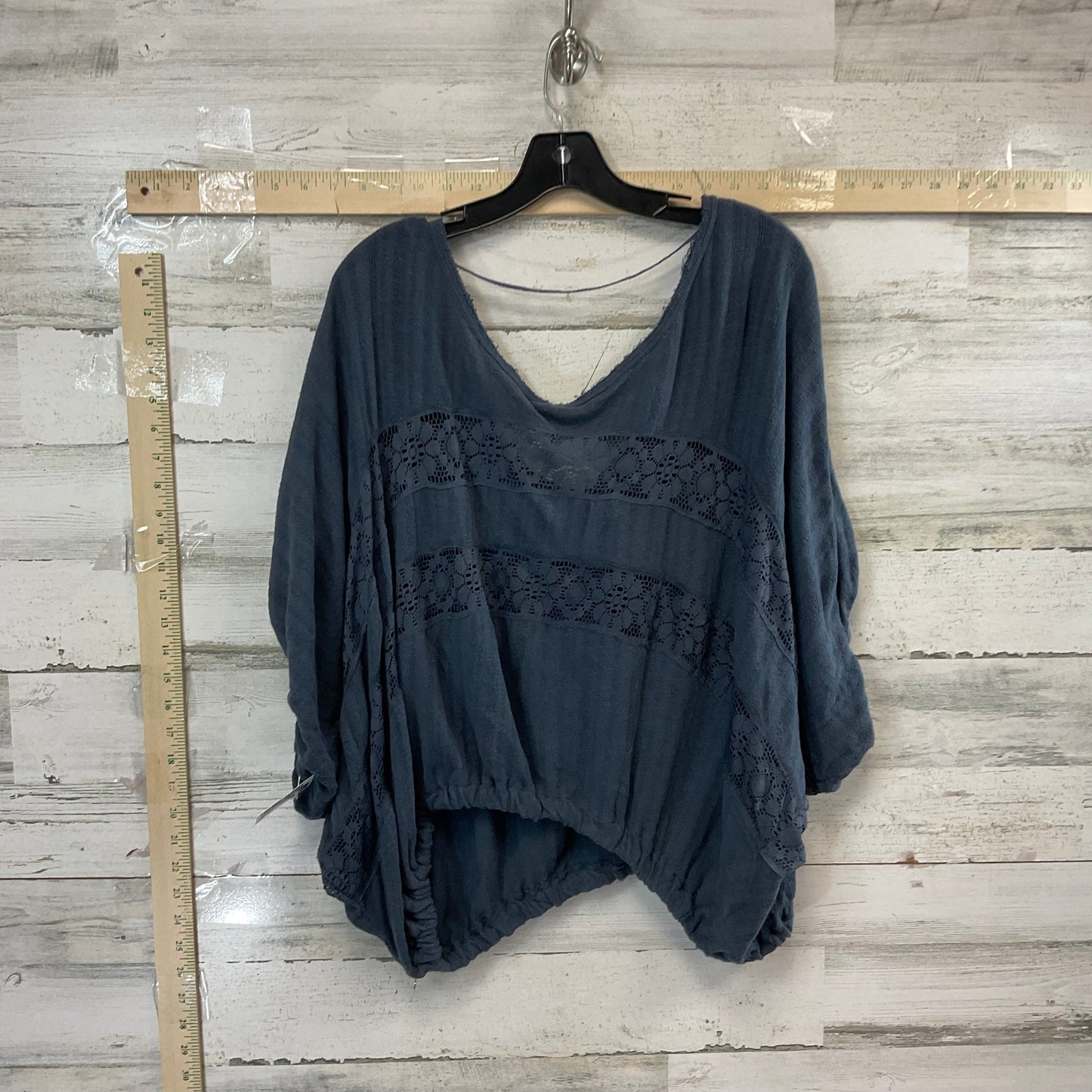 Grey Top Short Sleeve Free People, Size M