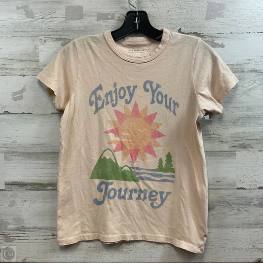 Top Short Sleeve Basic By Junk Food In Tan, Size: S