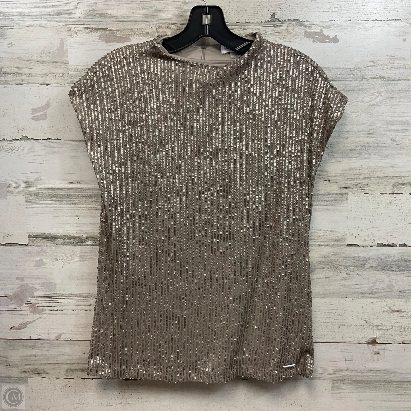 Top Sleeveless By Calvin Klein In Brown, Size: S