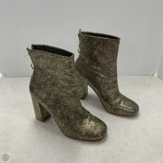 Boots Ankle Heels By Joie In Gold, Size: 6.5