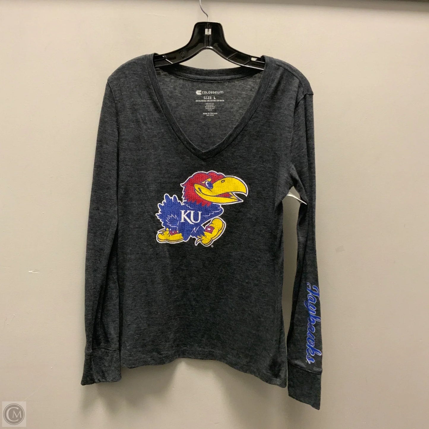 Top Long Sleeve By Colosseum In Grey, Size: L